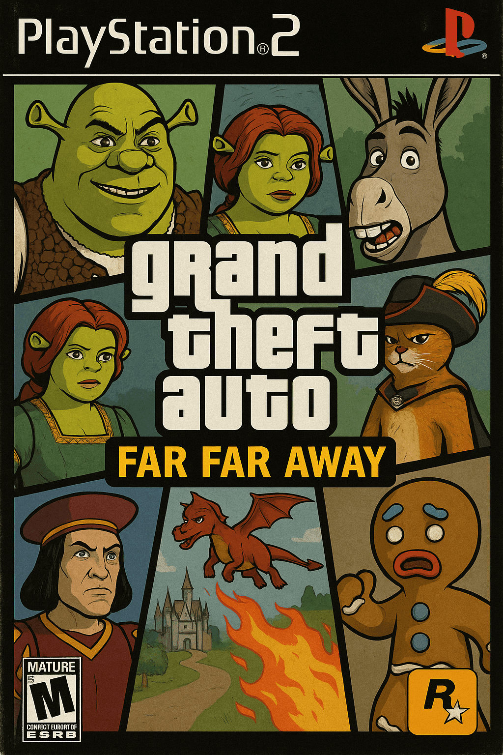 PS2 Game Cover (GTA x Shrek)