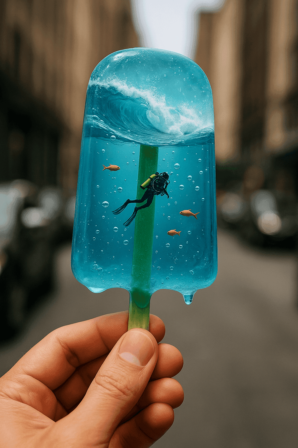 Surreal Underwater Scene Popsicle